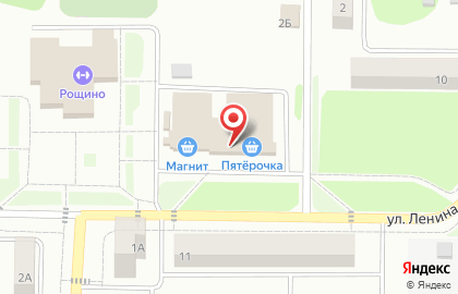 Супермаркет Пятёрочка на улице Ленина на карте