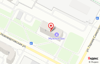 Мужская парикмахерская МУЖИКИ ПРО на Нововартовской улице на карте