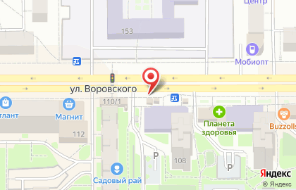 Магазин и киоск по продаже мяса птицы на улице Воровского на карте