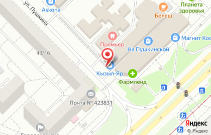 Магазин Посуда+ на улице Пушкина на карте