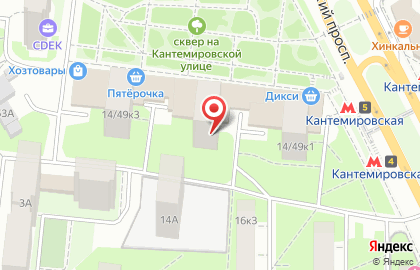 Империя Фитнеса на Кантемировской на карте