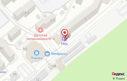 Отель МЁД на карте