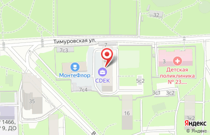 Служба доставки и логистики Сдэк на Тимуровской улице на карте