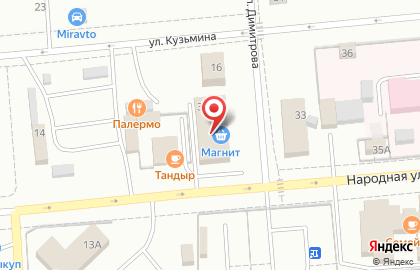 ТЦ Сити Центр на Народной улице на карте
