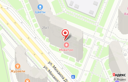 Медицинская компания Инвитро на улице Михаила Дудина на карте