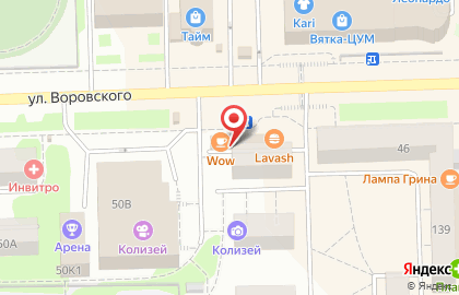 Данар на улице Воровского на карте