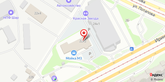 Мойка М3 Ириновский на карте