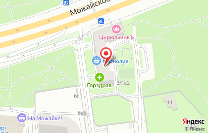 ОАО МОСГАЗ на Можайском шоссе на карте