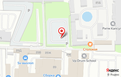 Автостоянка на ул. Савушкина, 89Б на карте
