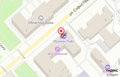Отель Губернский в Мурманске на карте