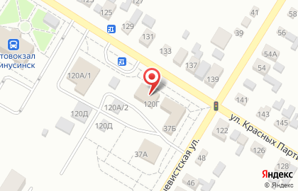 Продуктовый магазин Магнит на улице Красных Партизан на карте