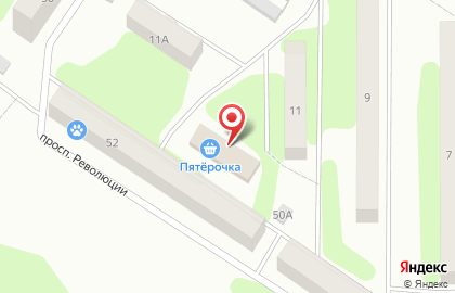 Супермаркет Пятерочка на проспекте Революции на карте