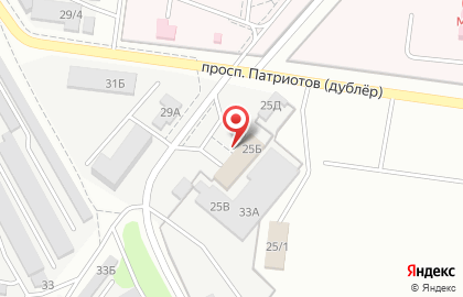Автомагазин Автомастер на проспекте Патриотов на карте