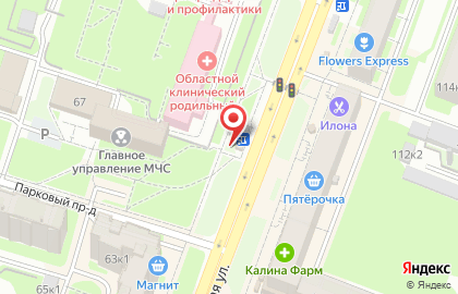 Киоск по продаже печатной продукции в Великом Новгороде на карте