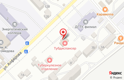 Каспийская центральная городская больница на улице Алфёрова на карте