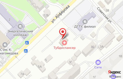 Каспийская центральная городская больница на улице Алфёрова на карте