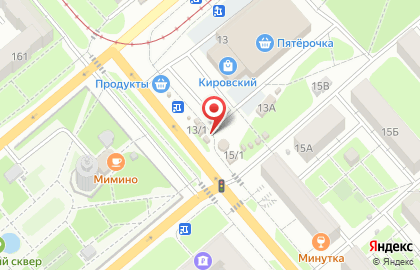 Киоск по продаже печатной продукции Комсомольская правда плюс в Пролетарском районе на карте