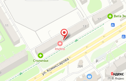 Мастерская по ремонту обуви и сумок на улице Комиссарова на карте