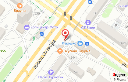 Банкомат Банк Уралсиб на проспекте Октября на карте