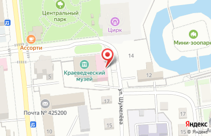 Детское поликлиническое отделение Медведевская центральная районная больница на карте