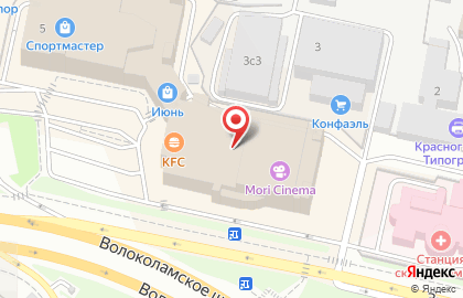 Магазин спортивных товаров Спортмастер на Знаменской улице на карте