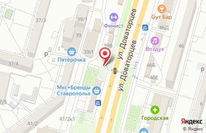 Печать на улице Доваторцев на карте