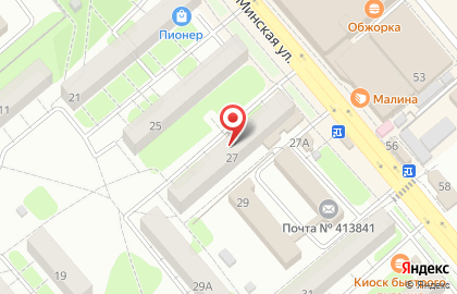 Квартирное бюро на Минской улице на карте