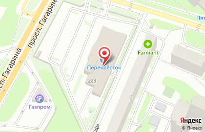 Супермаркет Перекресток на проспекте Гагарина на карте