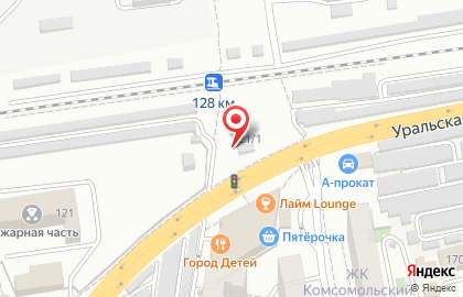 Автоцентр на Уральской улице на карте