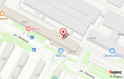 Служба экспресс-доставки Альфа-Post на улице Ленина на карте