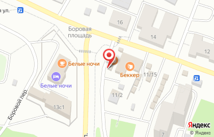Мясная лавка на Боровой улице на карте