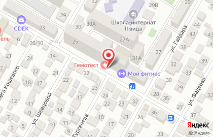 Медицинская лаборатория Гемотест на улице Юсупа Акаева на карте