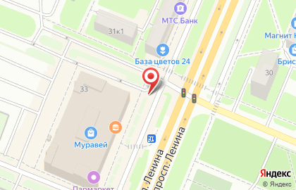 Указатель системы городского ориентирования №6437 по ул.Ленина проспект, д.31 р на карте
