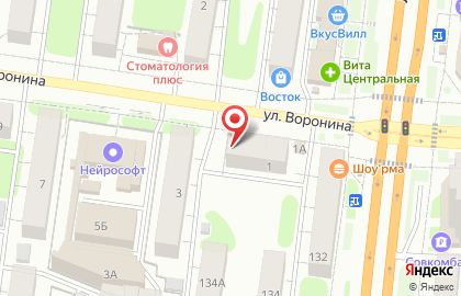 Салон оптики Волжская мануфактура на улице Воронина на карте