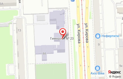 Гимназия №23 в Челябинске на карте