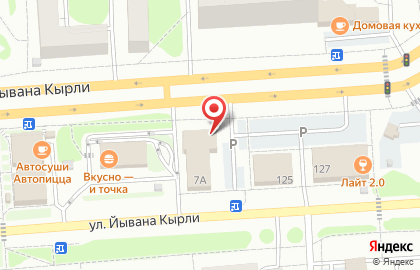 Служба доставки готовых блюд Радуга Вкуса на улице Йывана Кырли на карте