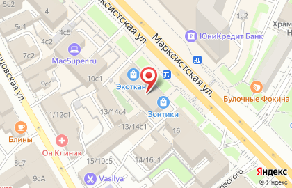 Продуктовый магазин на Марксистской улице на карте