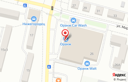 Центр распродаж мебели Полцены на улице Мира в Арзамасе на карте