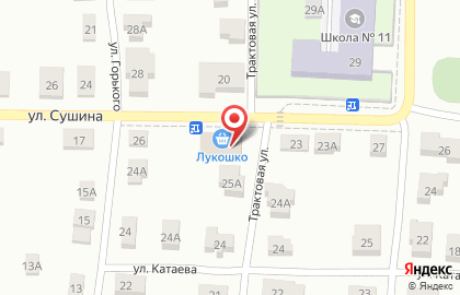 Продуктовый магазин Лукошко, продуктовый магазин на Трактовой улице на карте