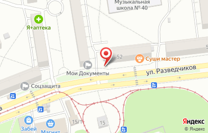 Магазин и киоск по продаже печатной продукции Союзпечать на улице Разведчиков на карте