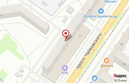 Техносила на проспекте Чайковского на карте