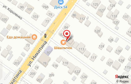 Кафе Шашлычок в Октябрьском районе на карте