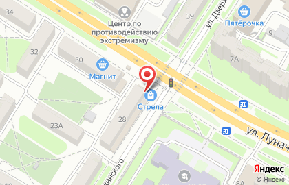 Торговый центр Стрела в Железнодорожном районе на карте