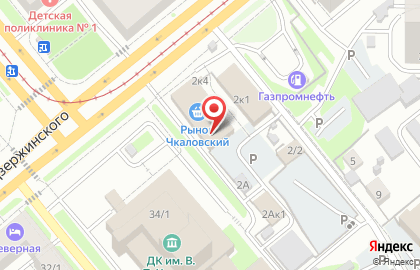 Продовольственный магазин в Дзержинском районе на карте