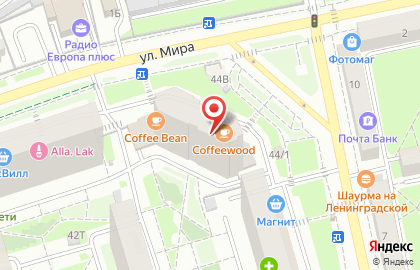 Кофейня Coffee Wood в Первомайском районе на карте