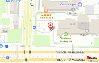 Автостоянка на проспекте Ямашева, 34 на карте