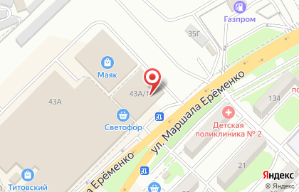 Магазин Удачный выбор в Краснооктябрьском районе на карте