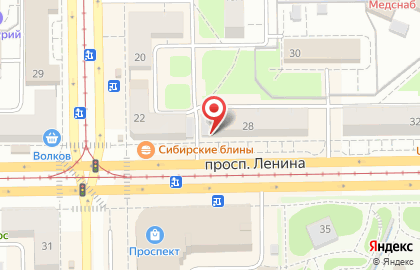 Упакцентр на проспекте Ленина, 28 на карте