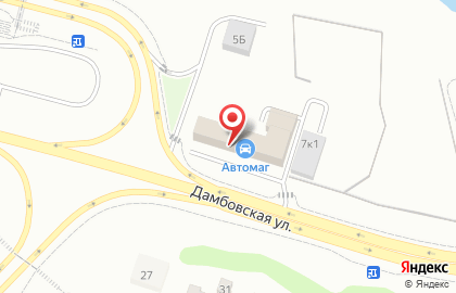 Автомагазин Автомаг на Дамбовской улице на карте
