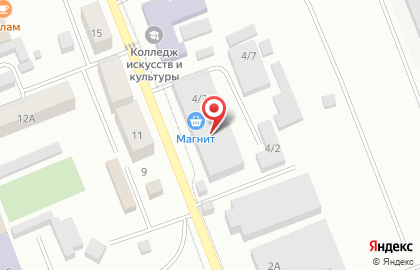 Гипермаркет Магнит в Уфе на карте